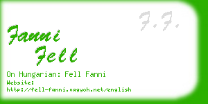 fanni fell business card